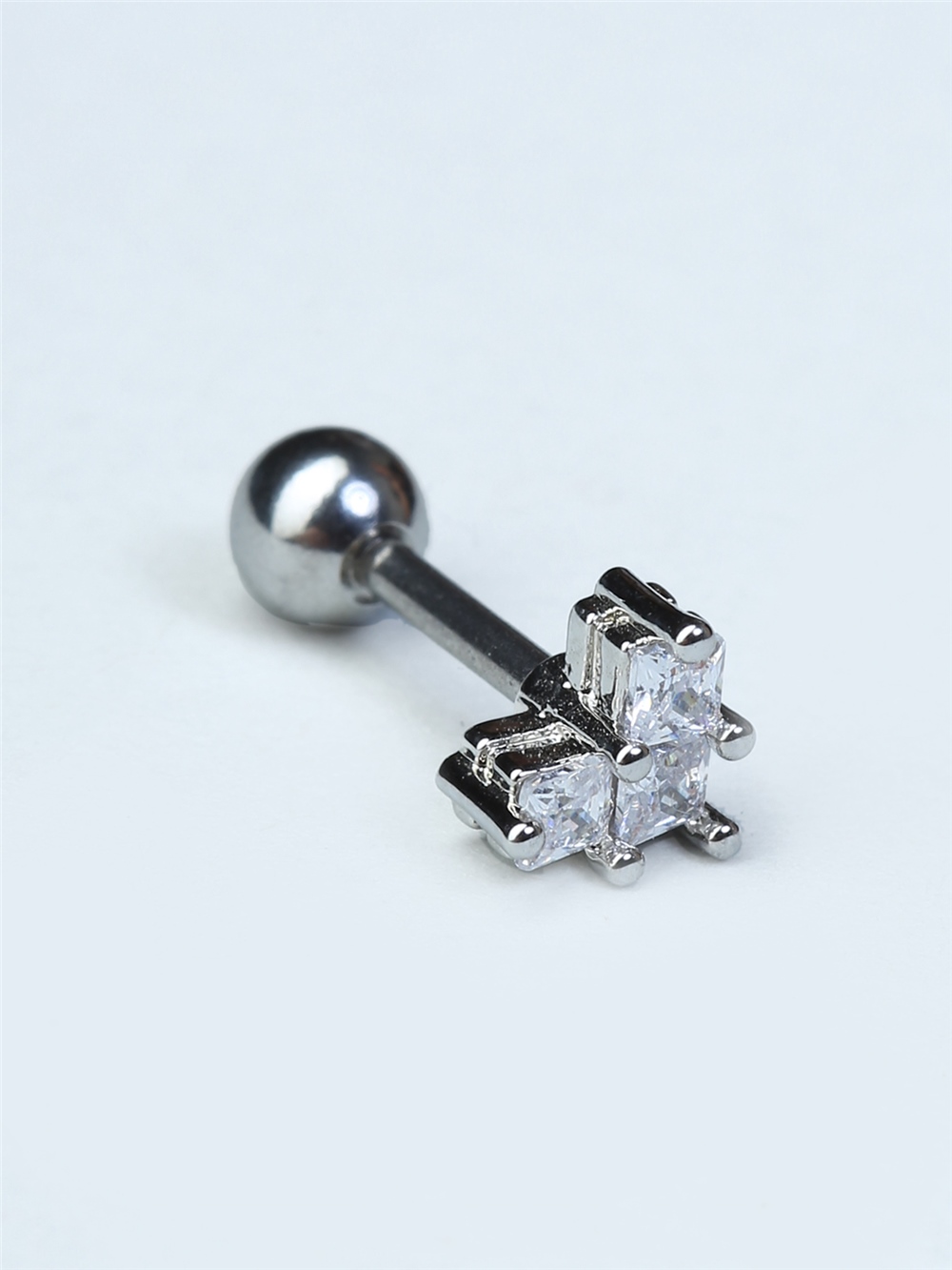 Geometric Kalp Silver Piercing