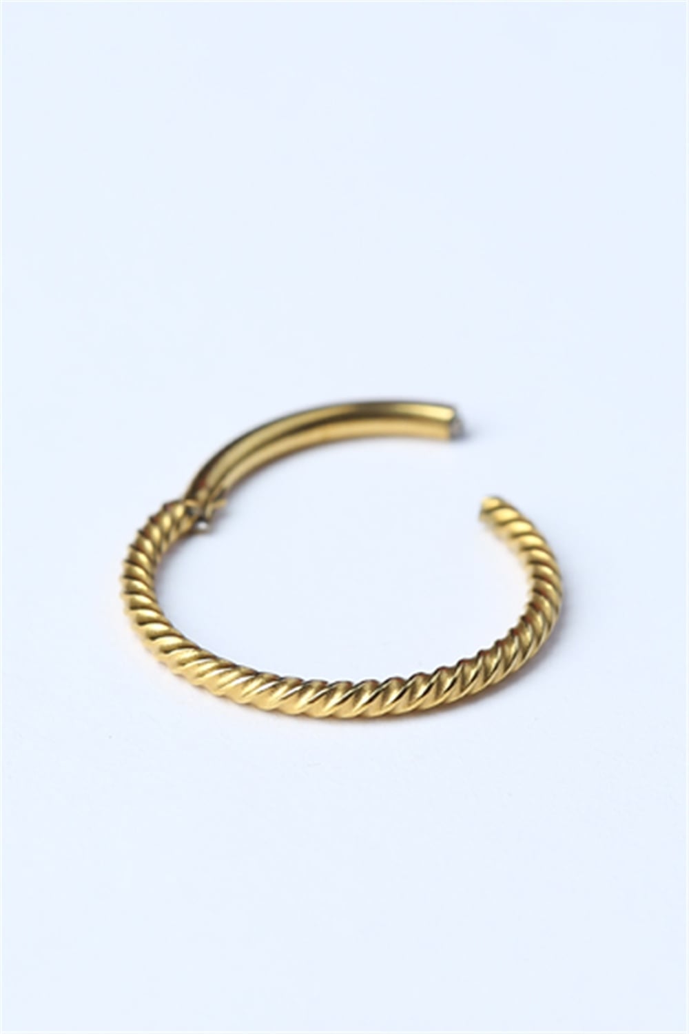 Hasır Gizli Kilit Büyük Boy Halka Gold Piercing