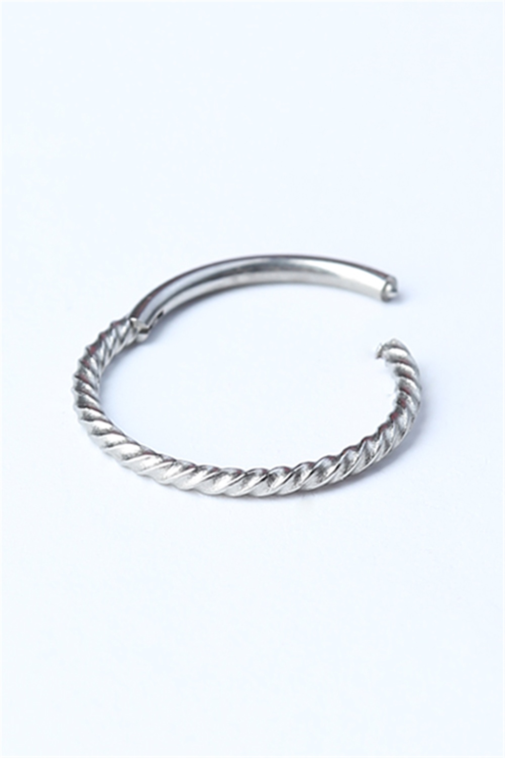 Hasır Gizli Kilit Büyük Boy Halka Silver Piercing