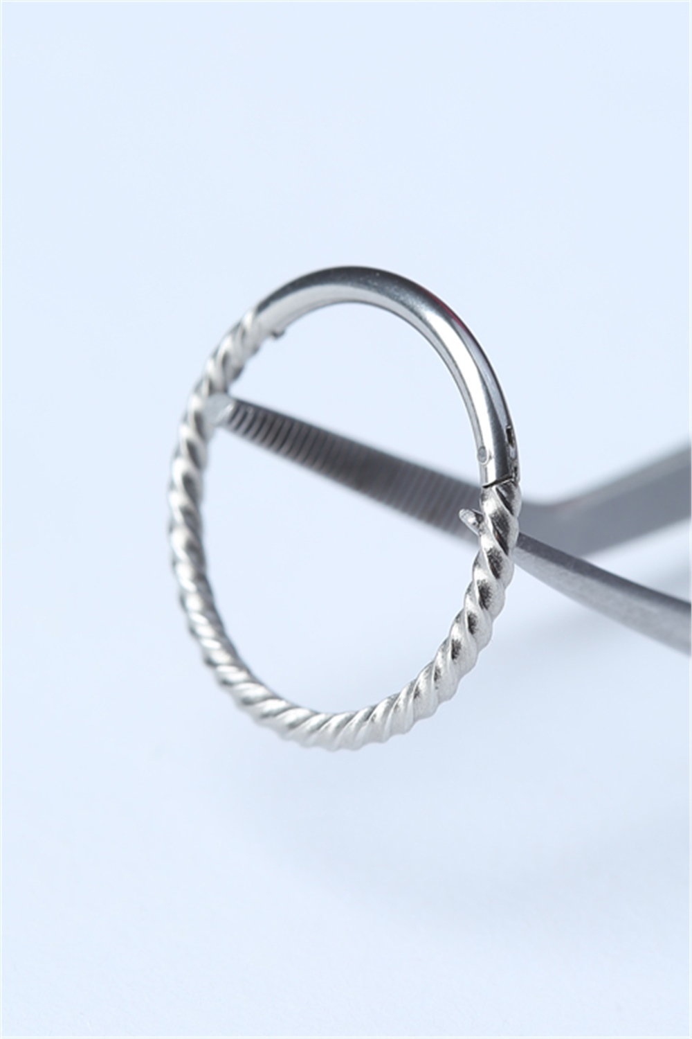 Hasır Gizli Kilit Büyük Boy Halka Silver Piercing