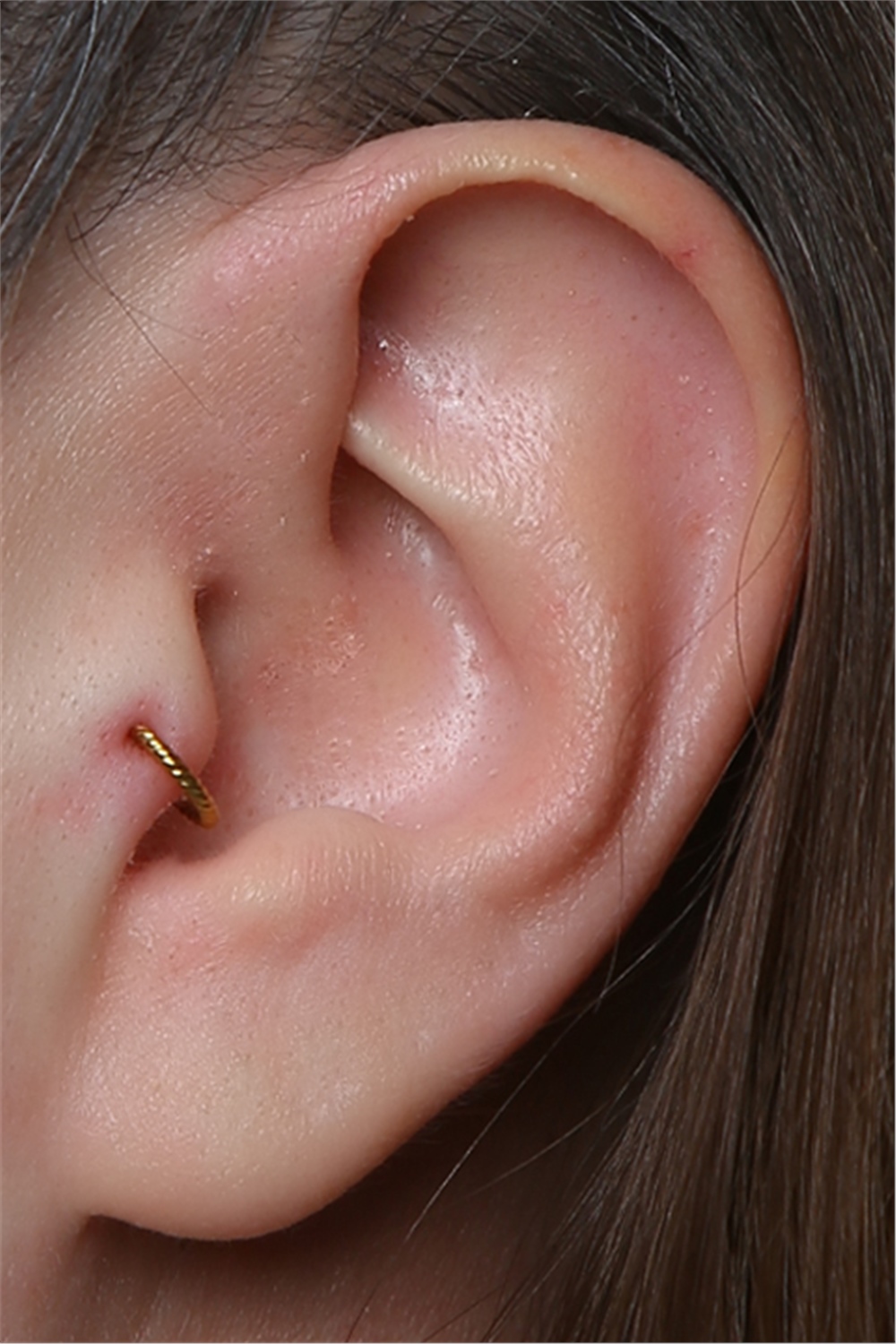 Hasır Gizli Kilit Halka Mini Boy Gold Piercing