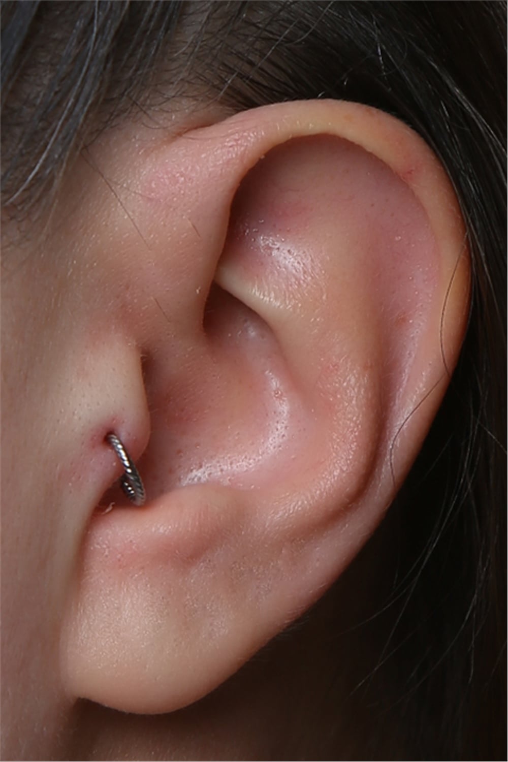 Hasır Gizli Kilit Halka Mini Boy Silver Piercing