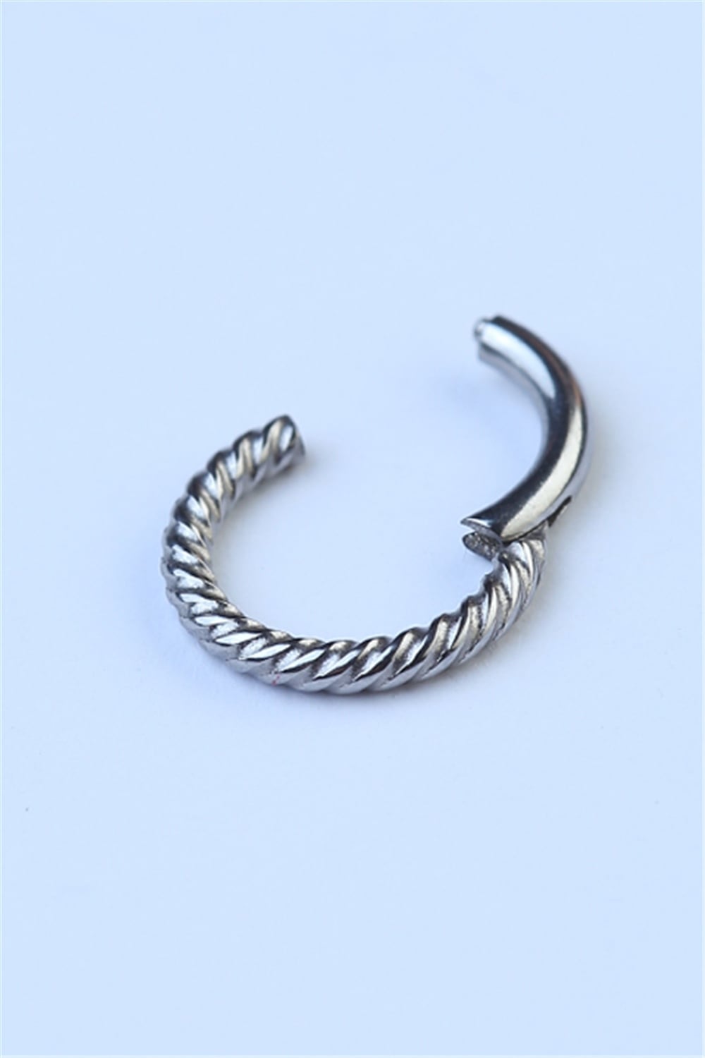 Hasır Gizli Kilit Halka Mini Boy Silver Piercing
