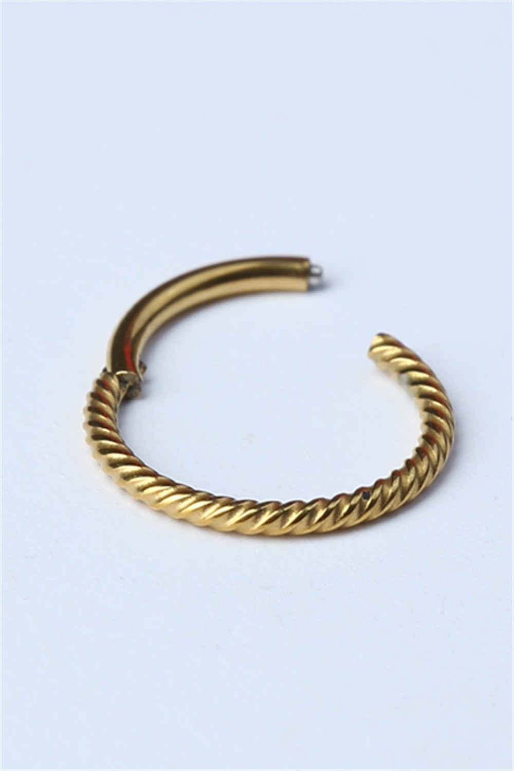 Hasır Gizli Kilit Küçük Boy Halka Gold Piercing