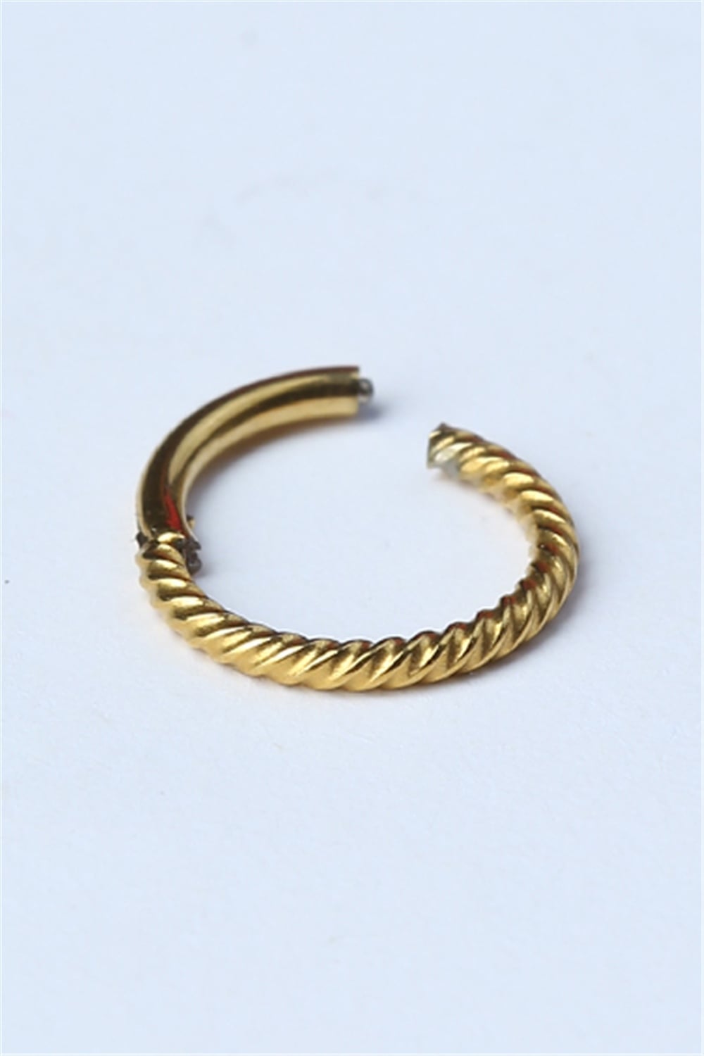 Hasır Gizli Kilit Orta Boy Halka Gold Piercing