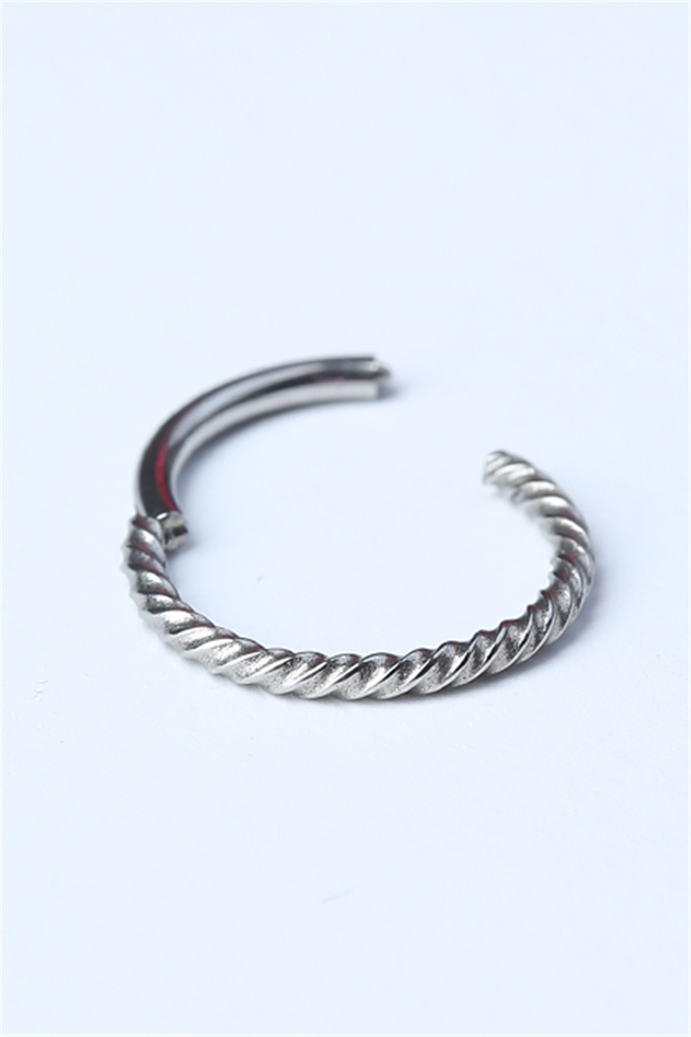 Hasır Gizli Kilit Orta Boy Halka Silver Piercing