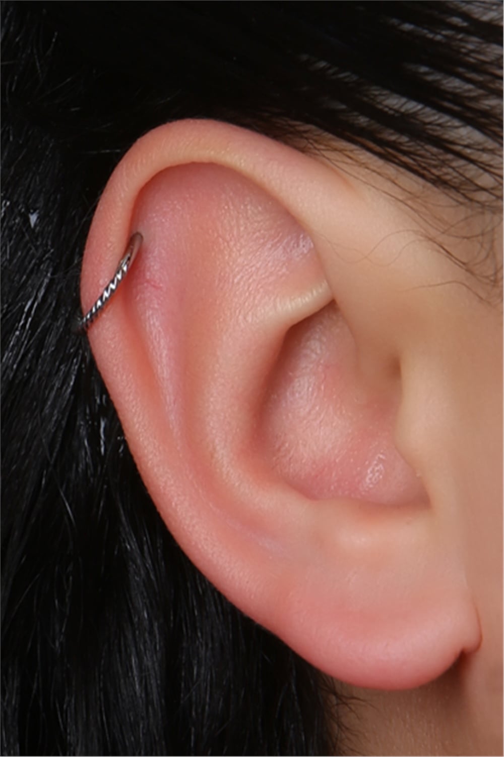 Hasır Gizli Kilit Orta Boy Halka Silver Piercing