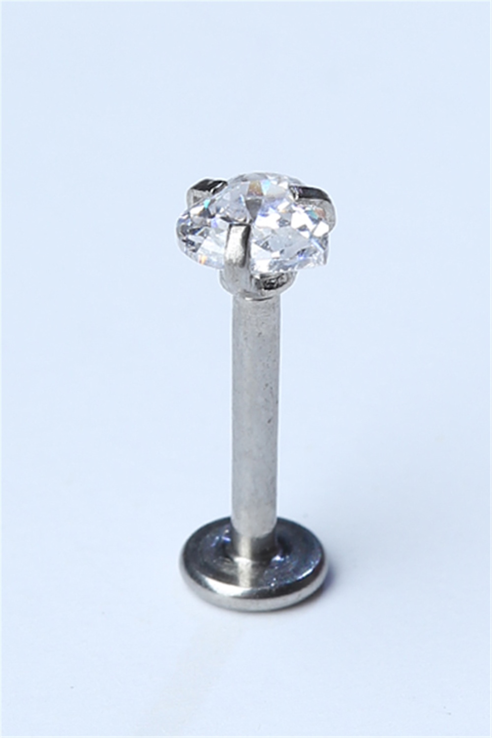 Kalp Taş Labret Büyük Boy Silver Piercing
