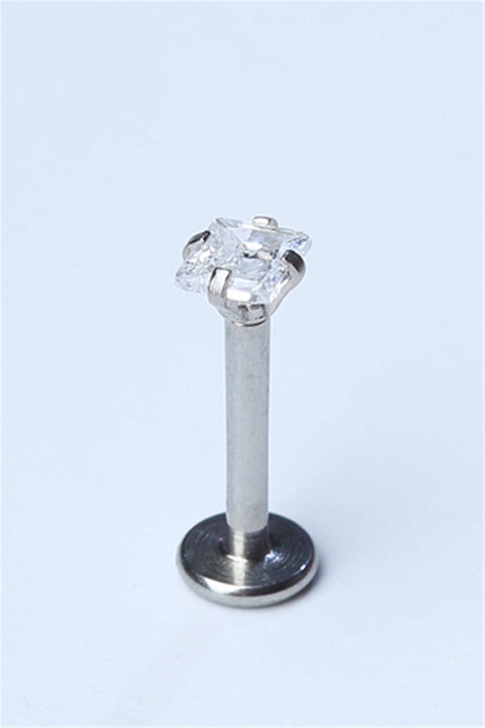 Kare Taş Labret Küçük Boy Sİlver Piercing