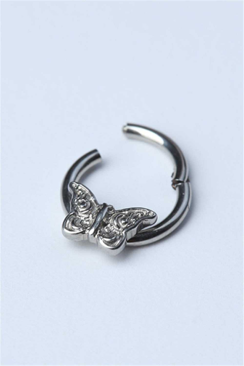 Kelebek Gizli Kilit Halka Silver Piercing