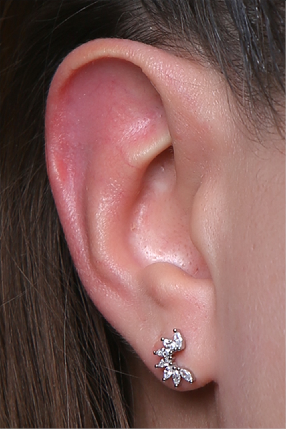 Kıvrak Markiz Silver Piercing