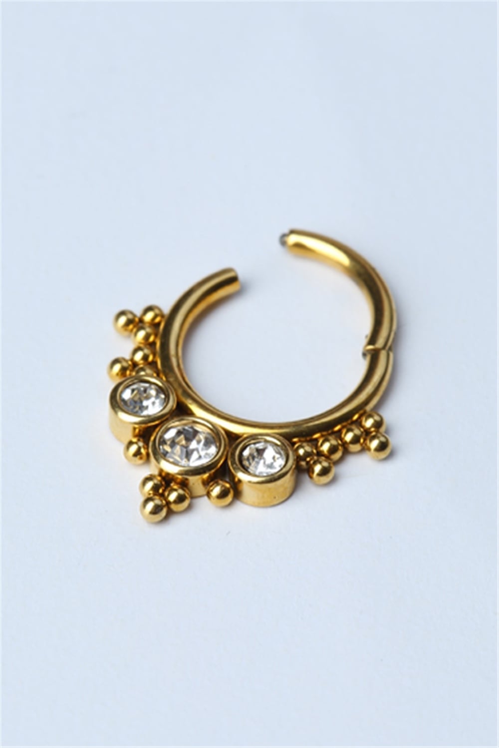 Retro Gizli Kilit Halka Gold Piercing