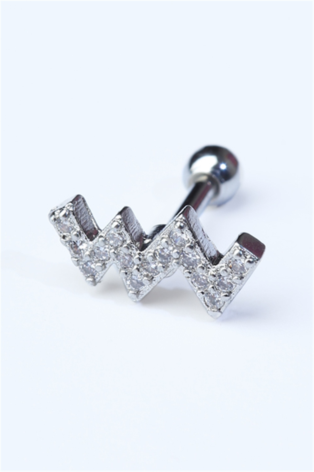 Sabit Zikzak Silver Piercing 