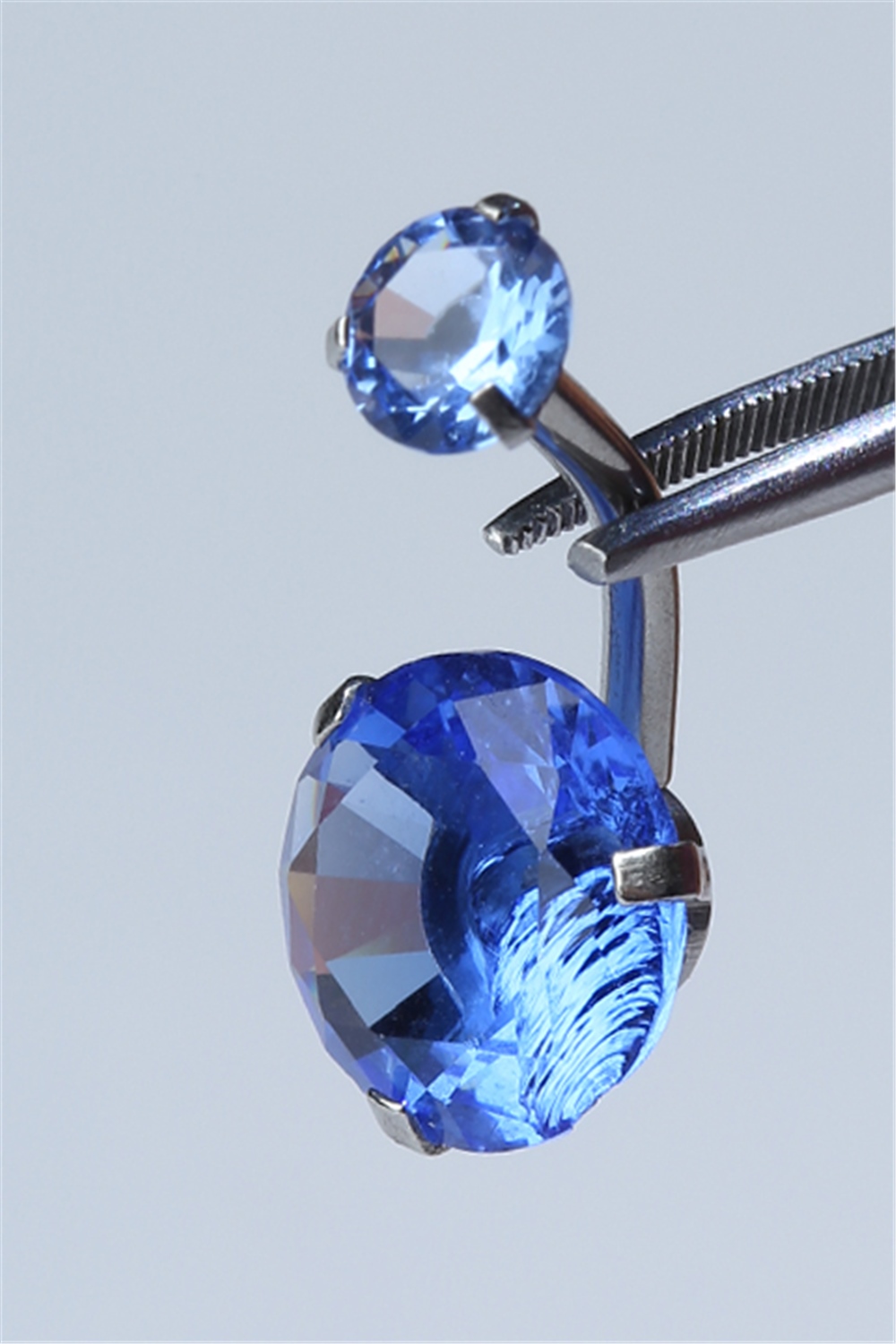 Safir Tek Taş Göbek Silver Piercing