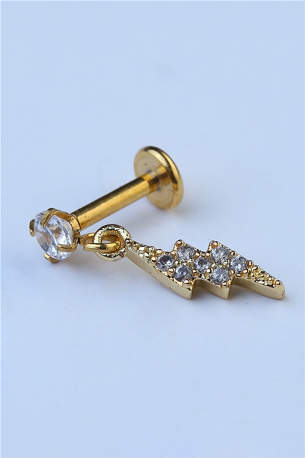 Sallantı Şimşek Labret Gold Piercing