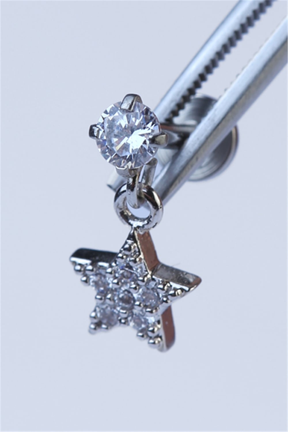 Sallantı Yıldız Labret Silver Piercing