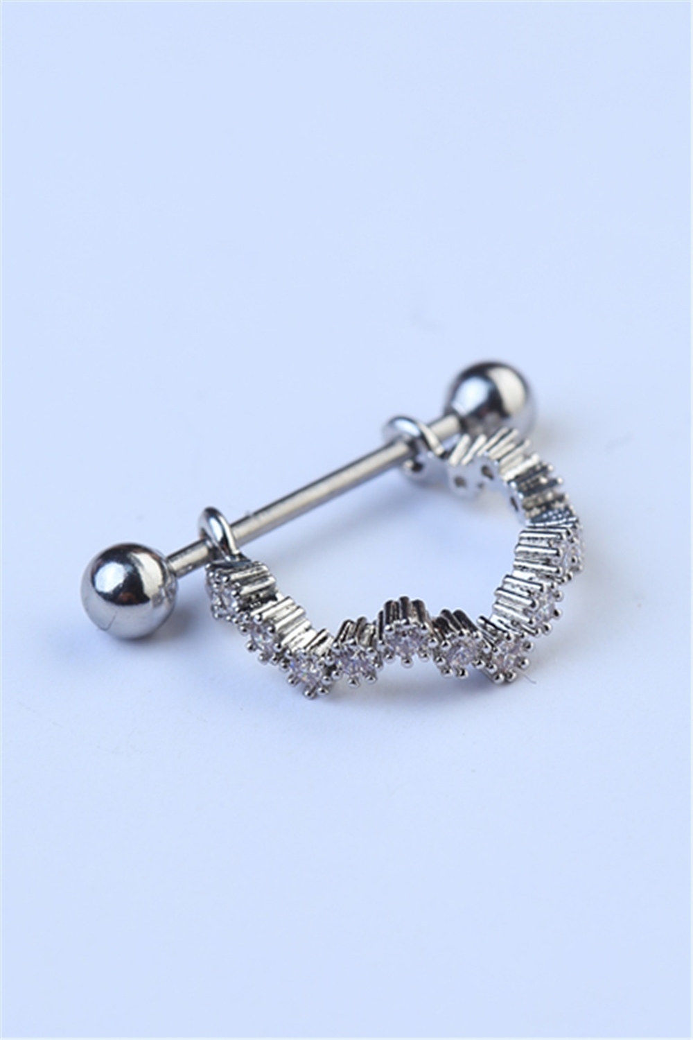 Sallantı Zikzak Silver Piercing