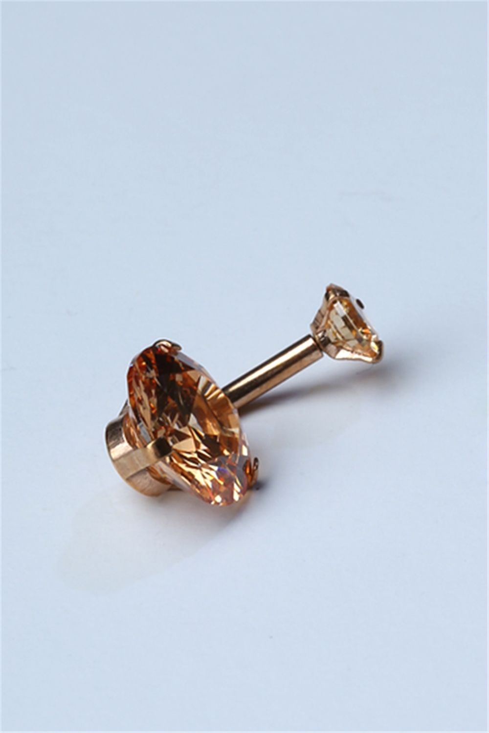 Sarı Tek Taş Göbek Gold Piercing