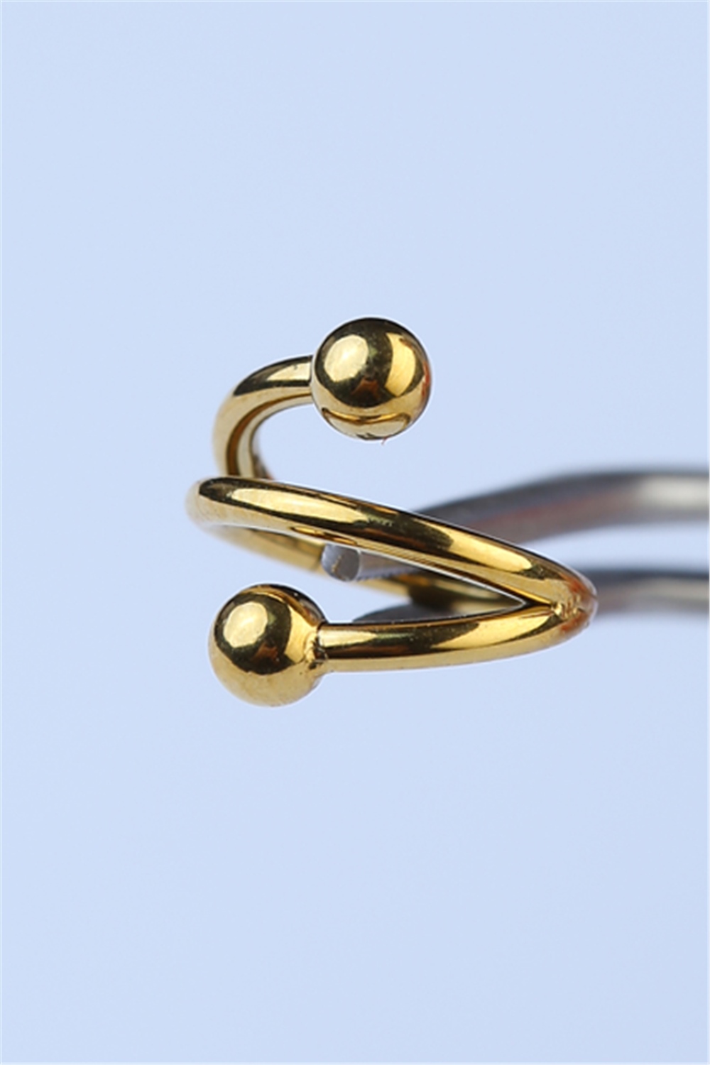 Sarmal Gizli Kilit Halka Gold Piercing