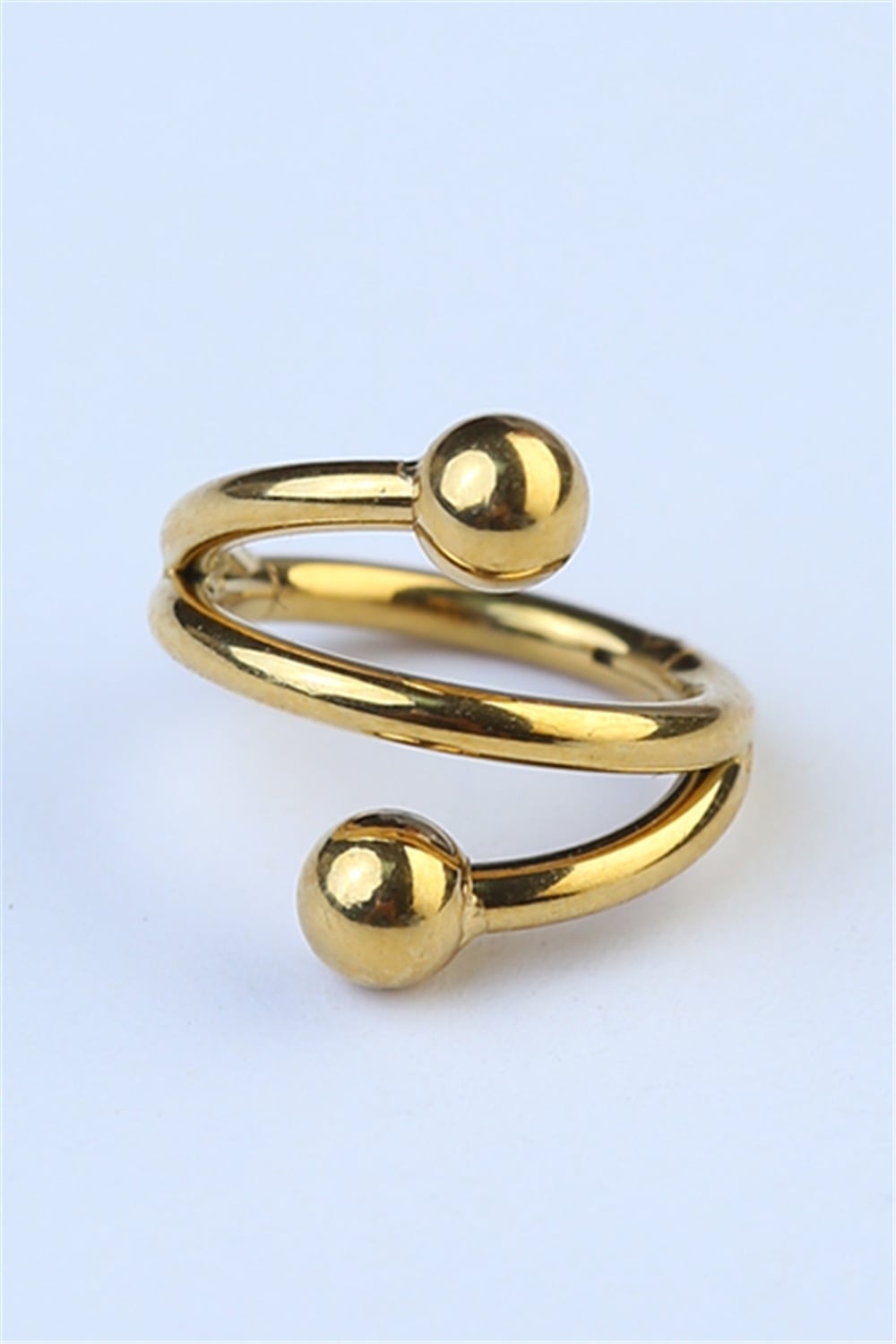 Sarmal Gizli Kilit Halka Gold Piercing
