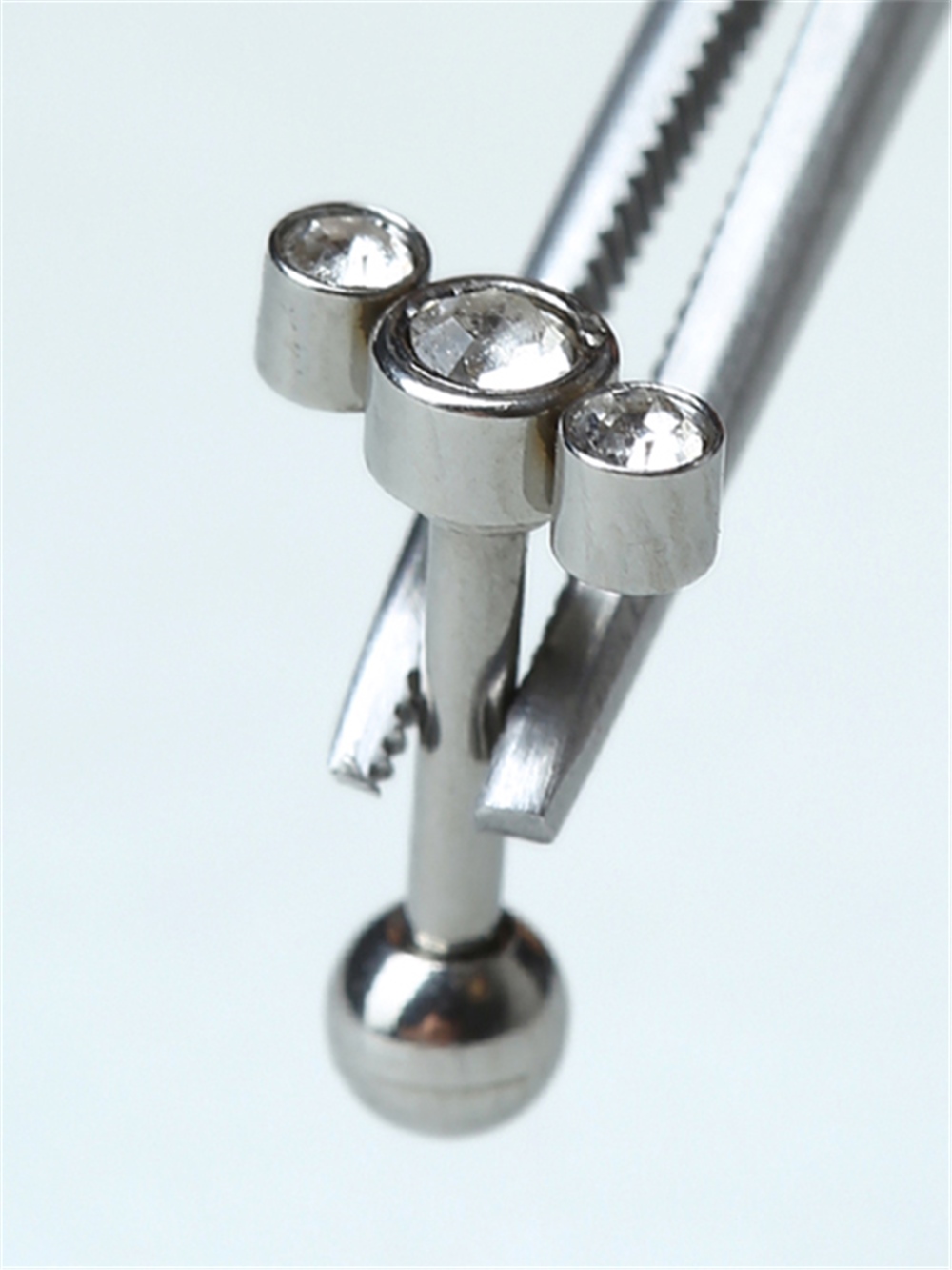 Sıra 3 Taş Silver Piercing