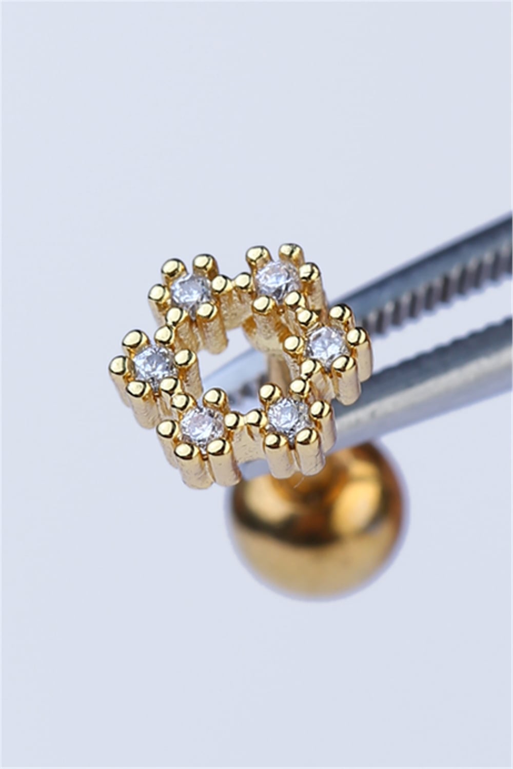 Taç Çiçek Gold Piercing