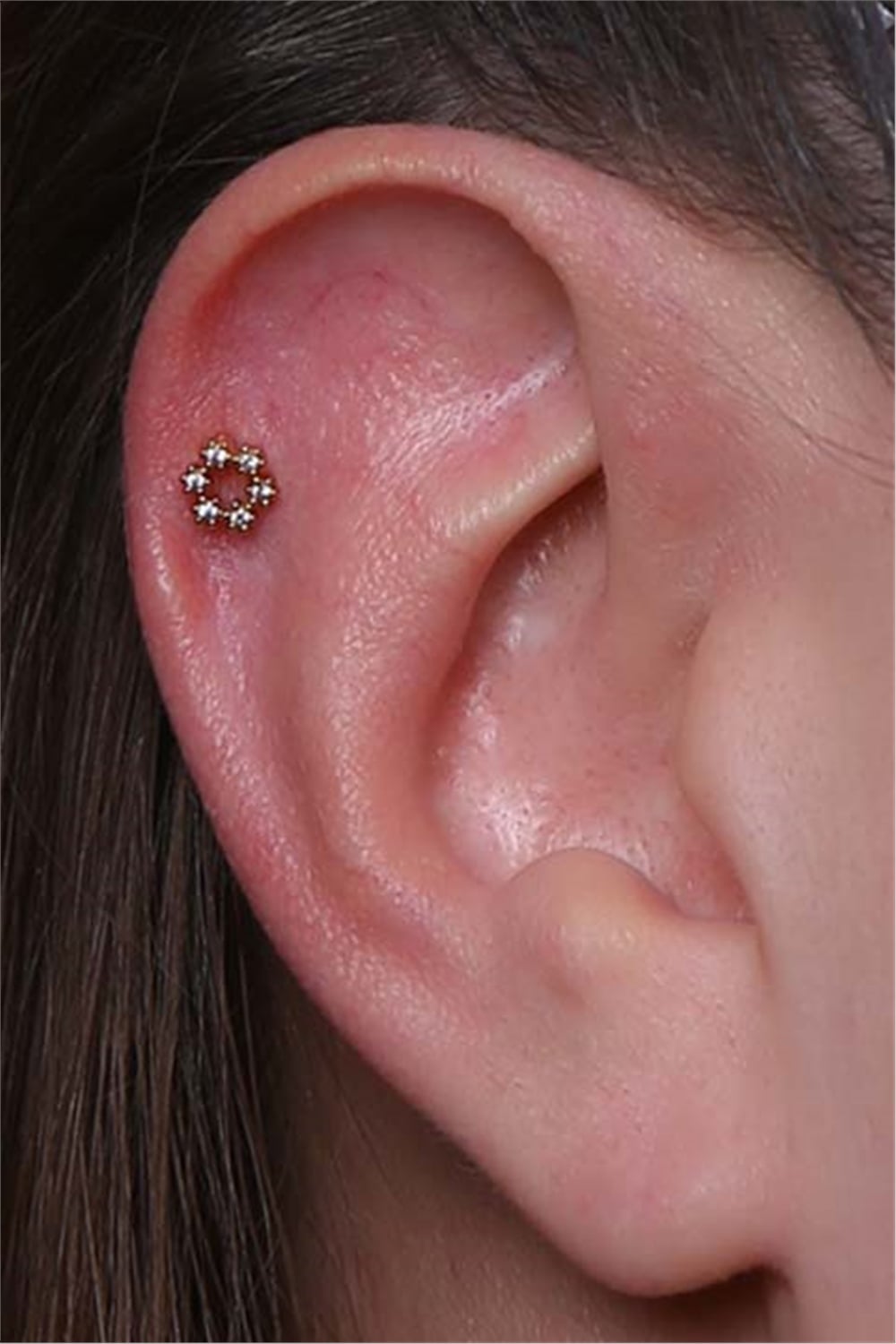 Taç Çiçek Gold Piercing