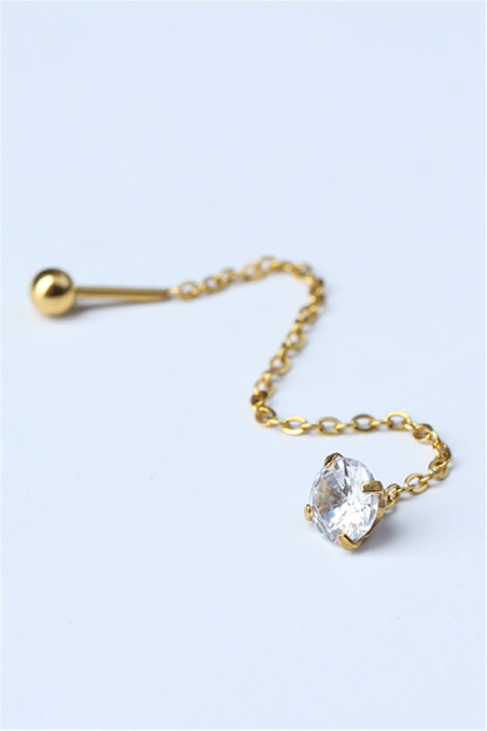 Taşlı Sarkaç (Küpe) Gold Piercing