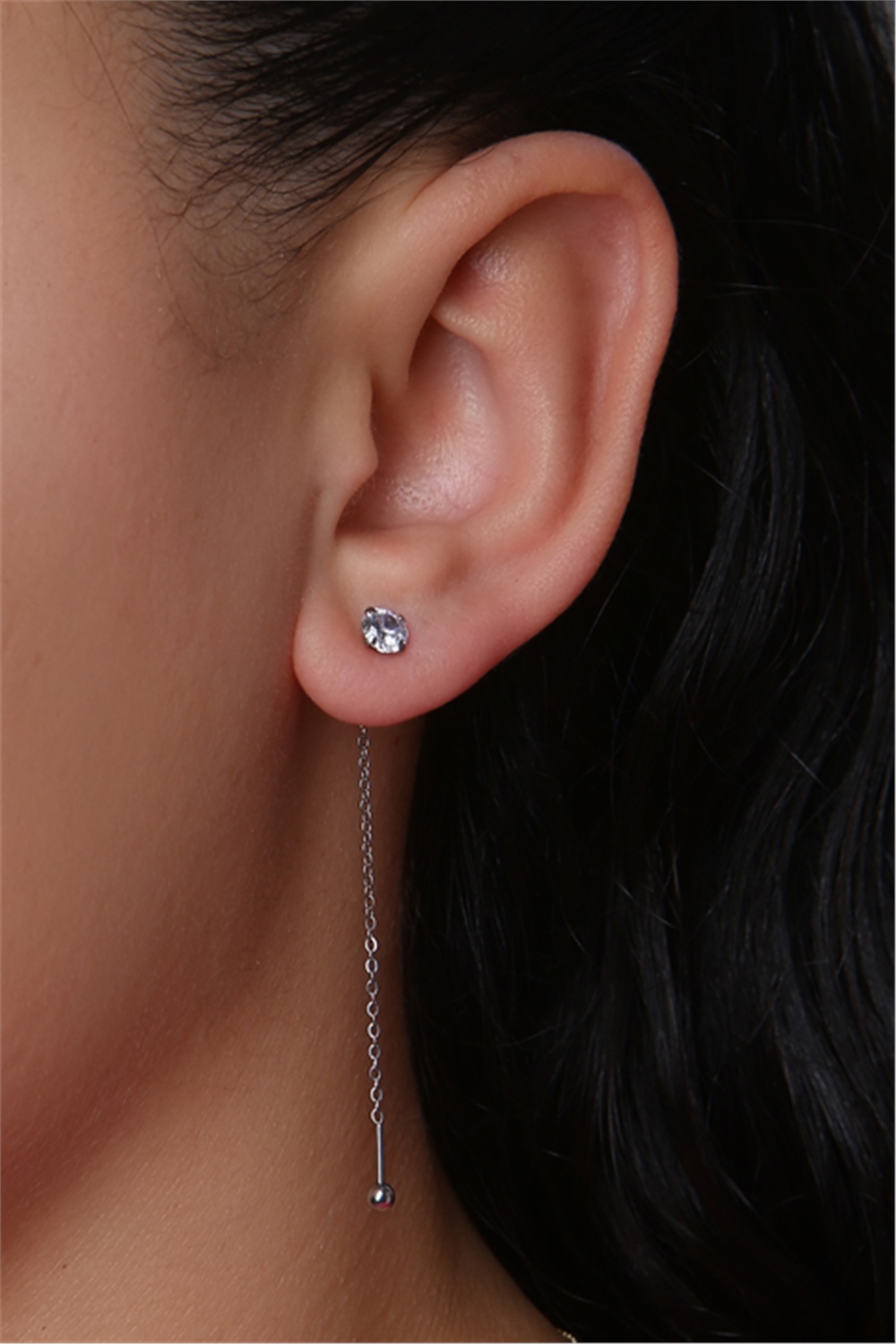 Taşlı Sarkaç (Küpe) Silver Piercing