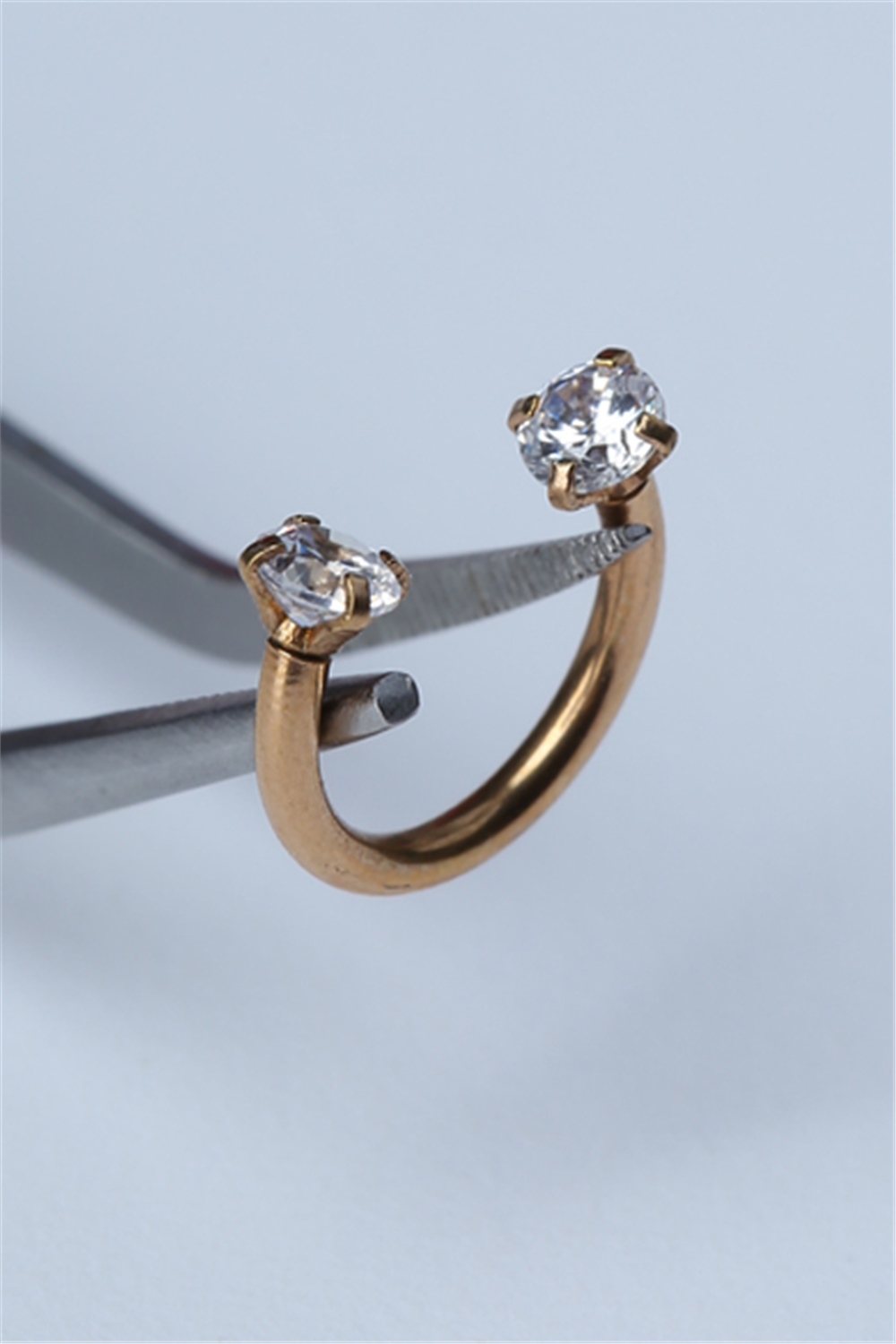 Taşlı Yarımay Gold Piercing 