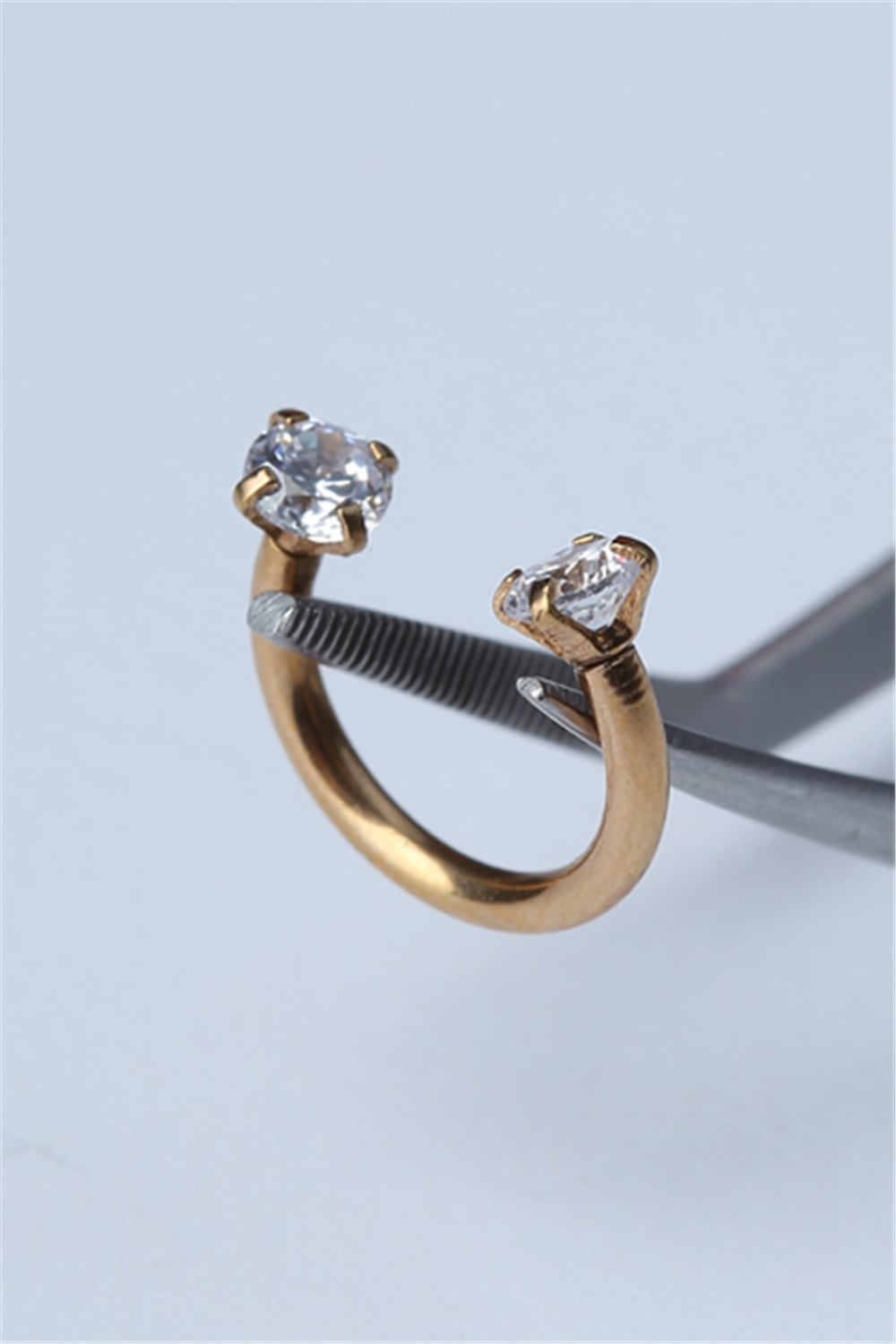 Taşlı Yarımay Gold Piercing 