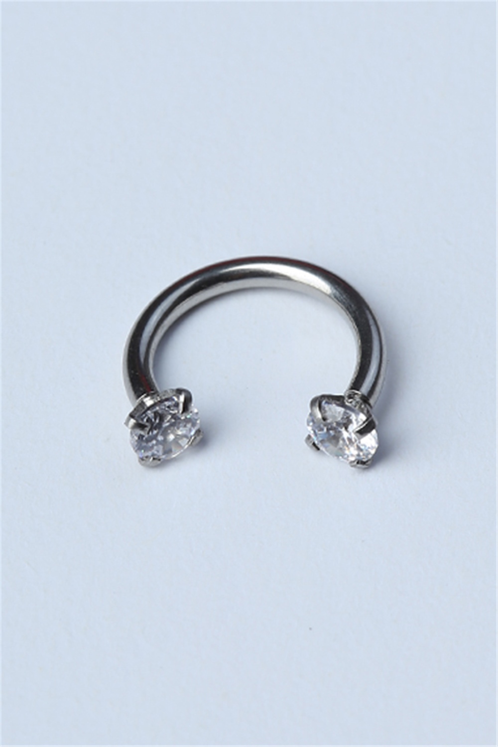 Taşlı Yarımay Silver Piercing 