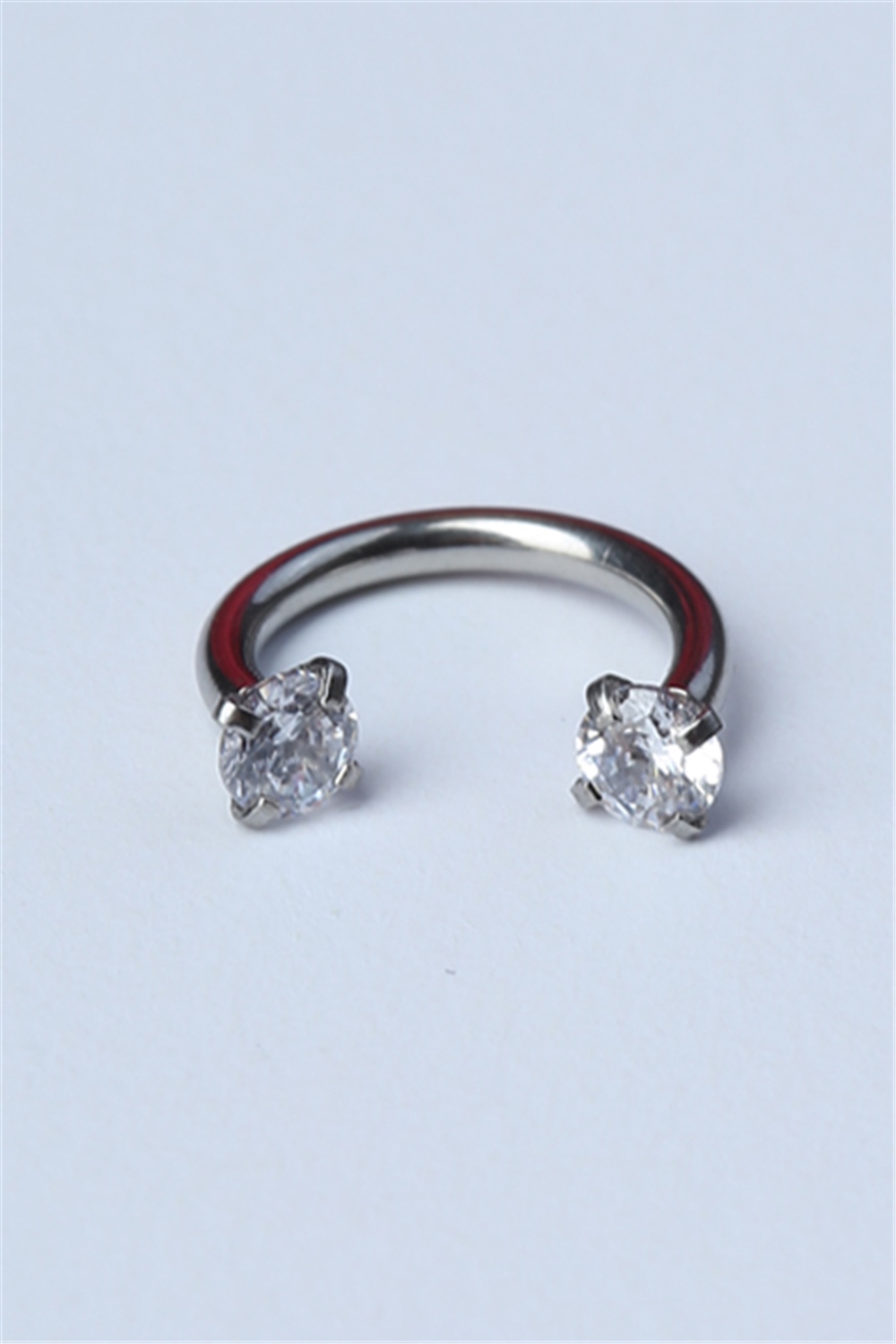 Taşlı Yarımay Silver Piercing 