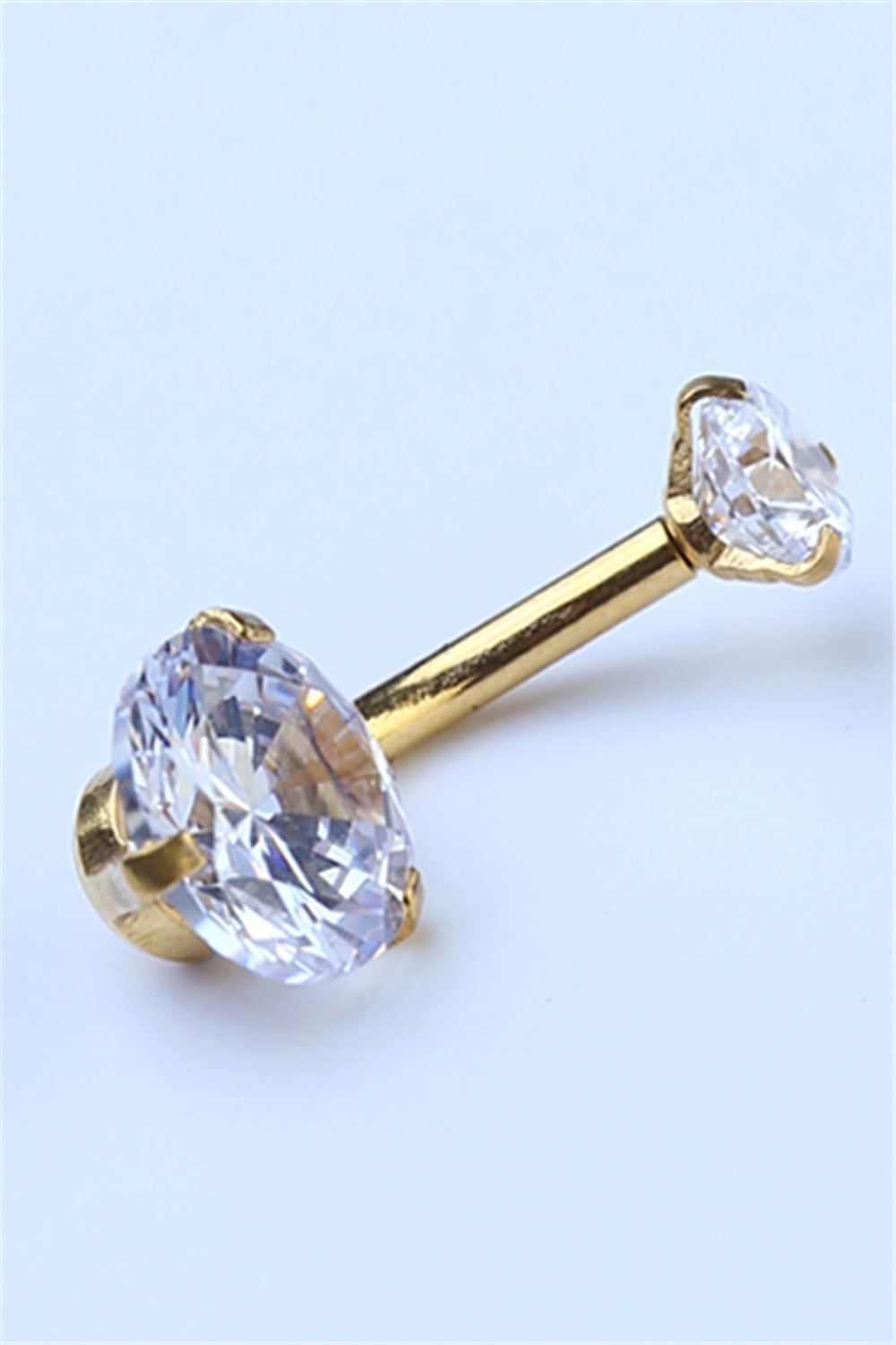Tek Taş Orta Boy Göbek Gold Piercing