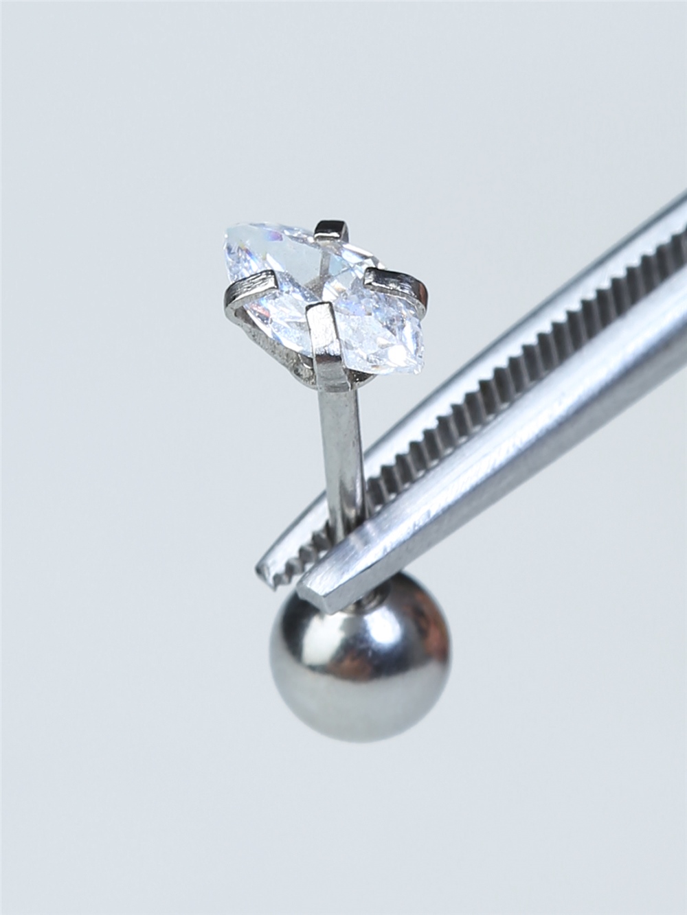 Tekli Markiz Silver Piercing