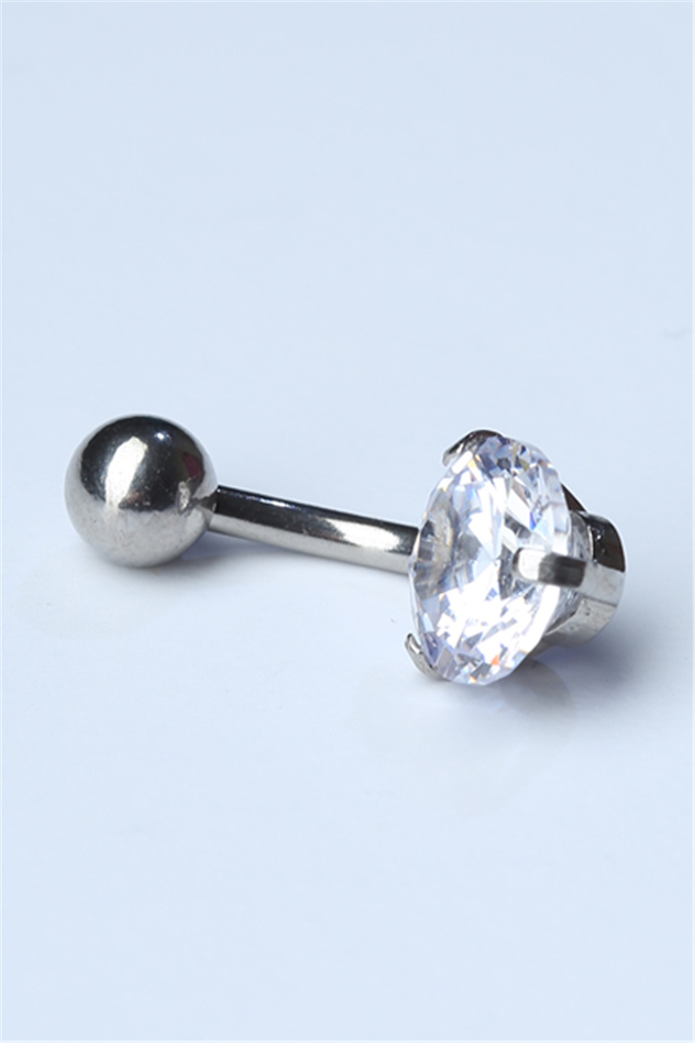 Toplu Tek Taş Göbek Silver Piercing