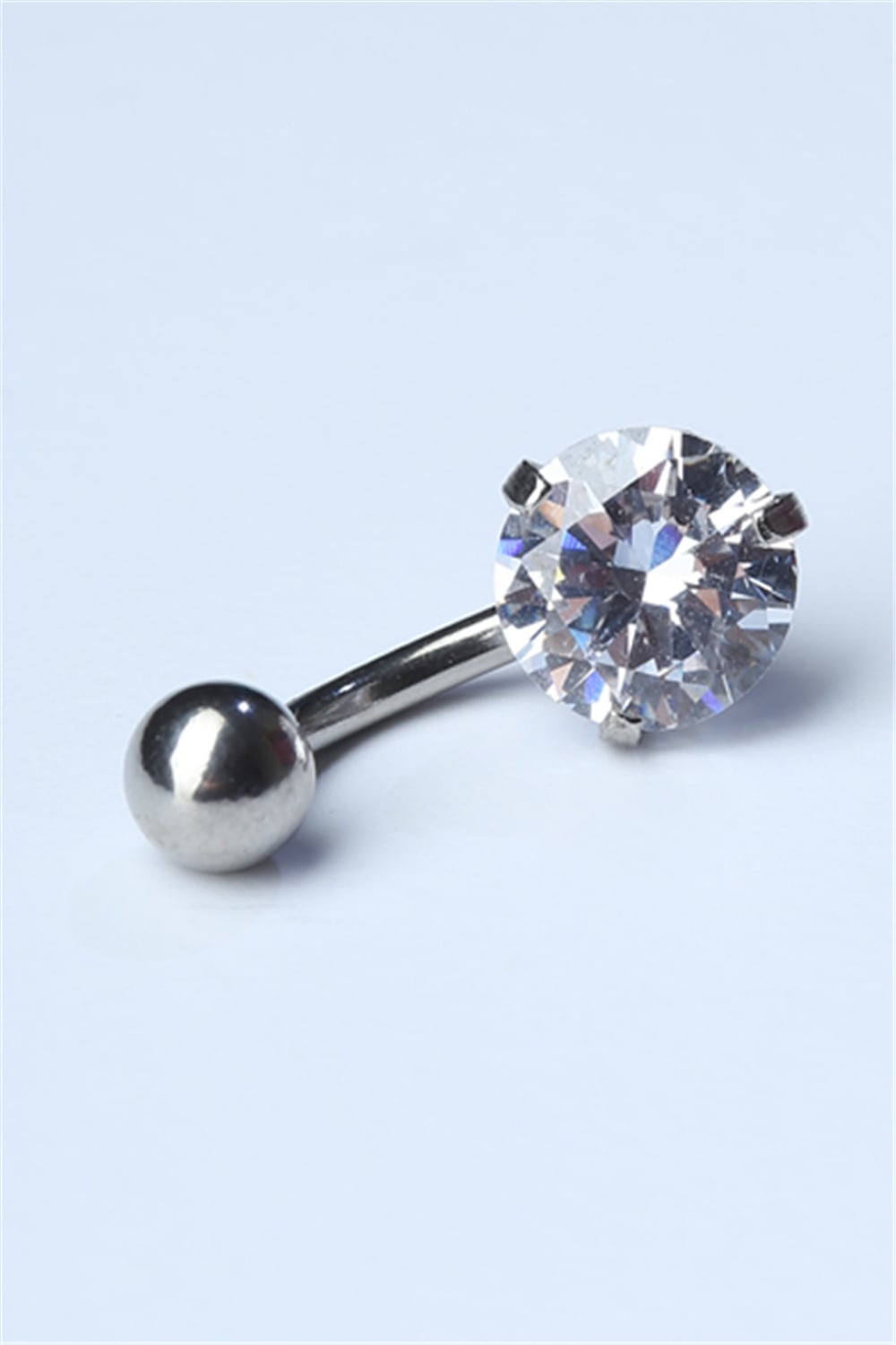 Toplu Tek Taş Göbek Silver Piercing
