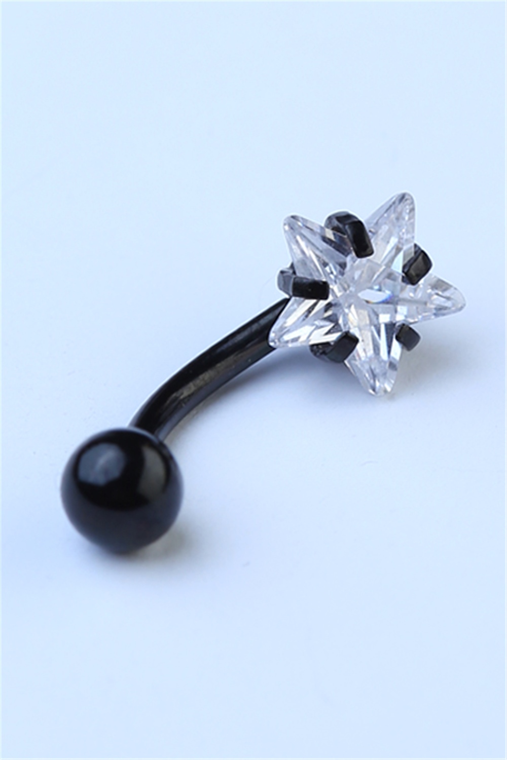 Toplu Yıldız Göbek Siyah Piercing