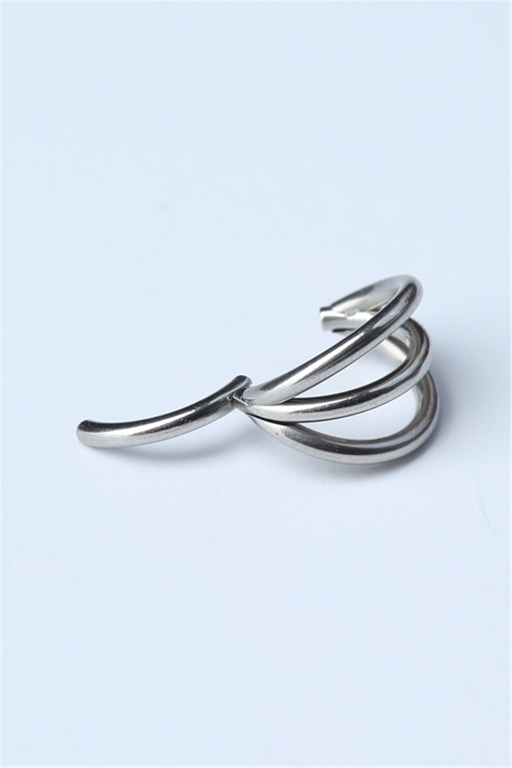 Üç Sıra Gizli Kilit Halka Silver Piercing