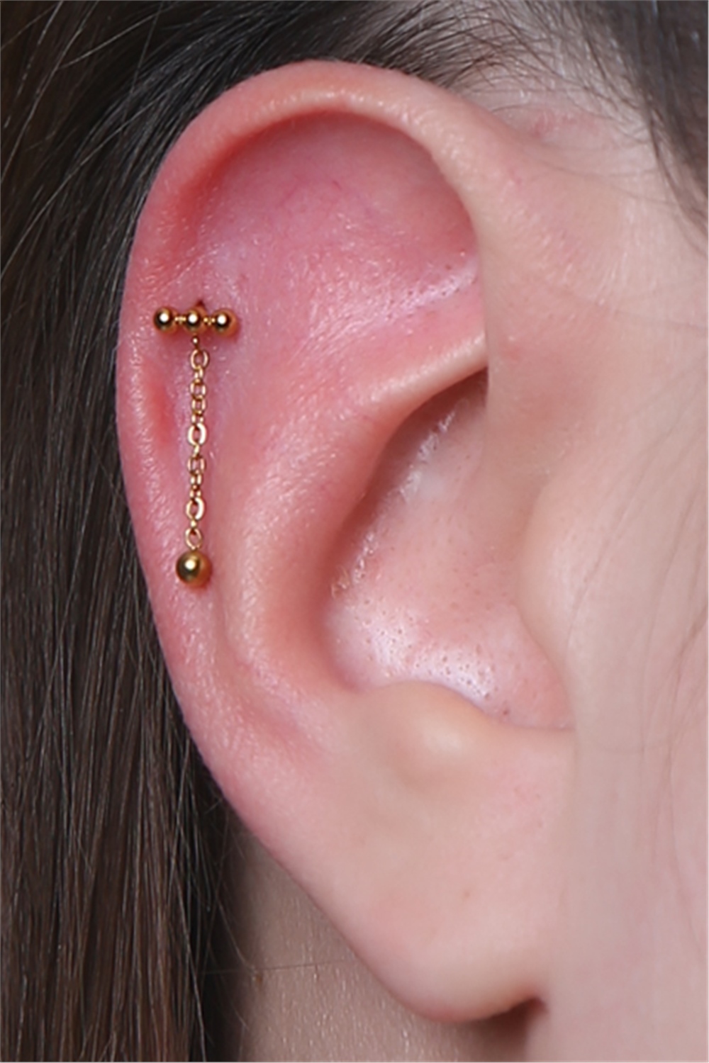 Üç Top Sallantı Gold Piercing