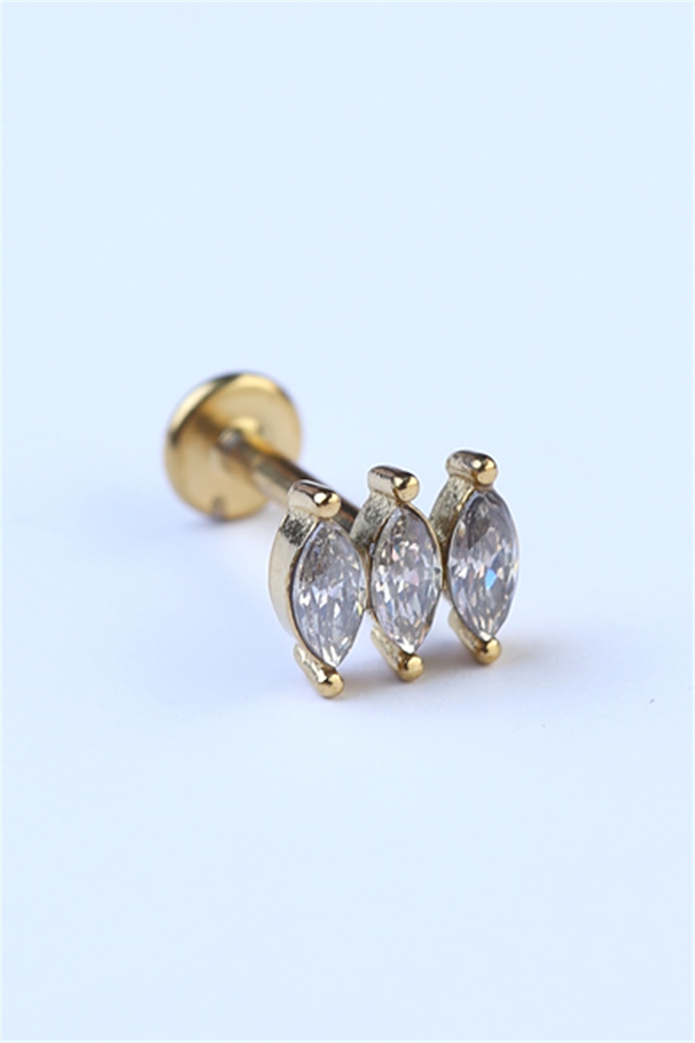 Üçüz Markiz Labret Gold Piercing