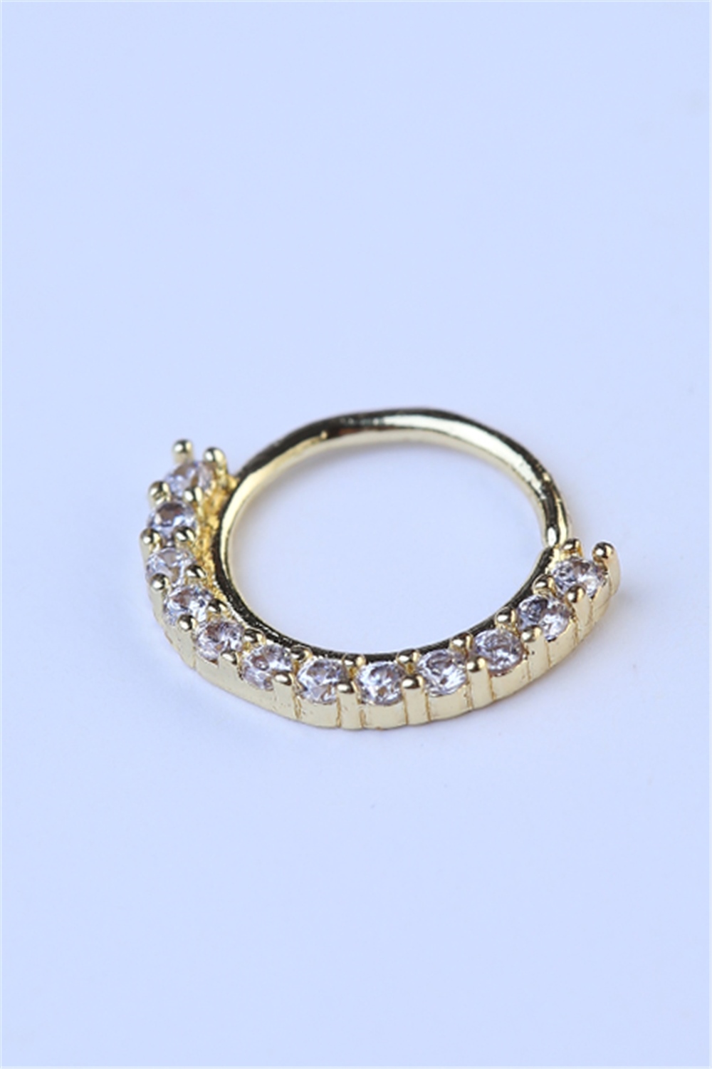 Yelpaze Sıkıştırmalı Halka Gold Piercing
