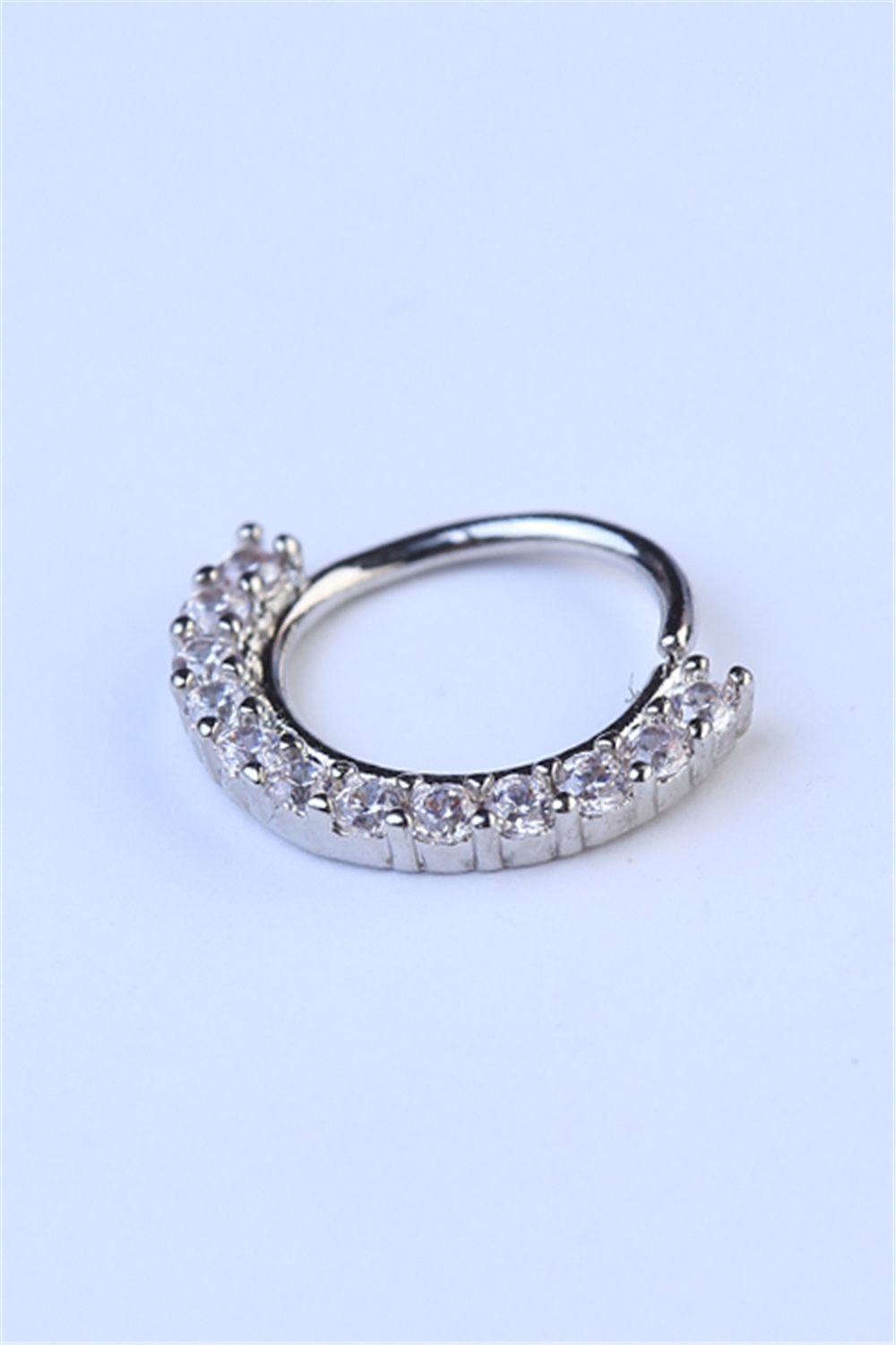 Yelpaze Sıkıştırmalı Halka Silver Piercing