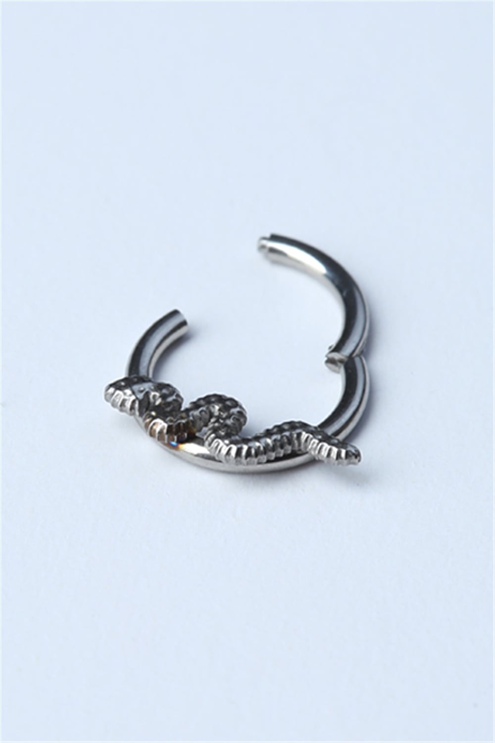 Yılan Gizli Kilit Halka Silver Piercing