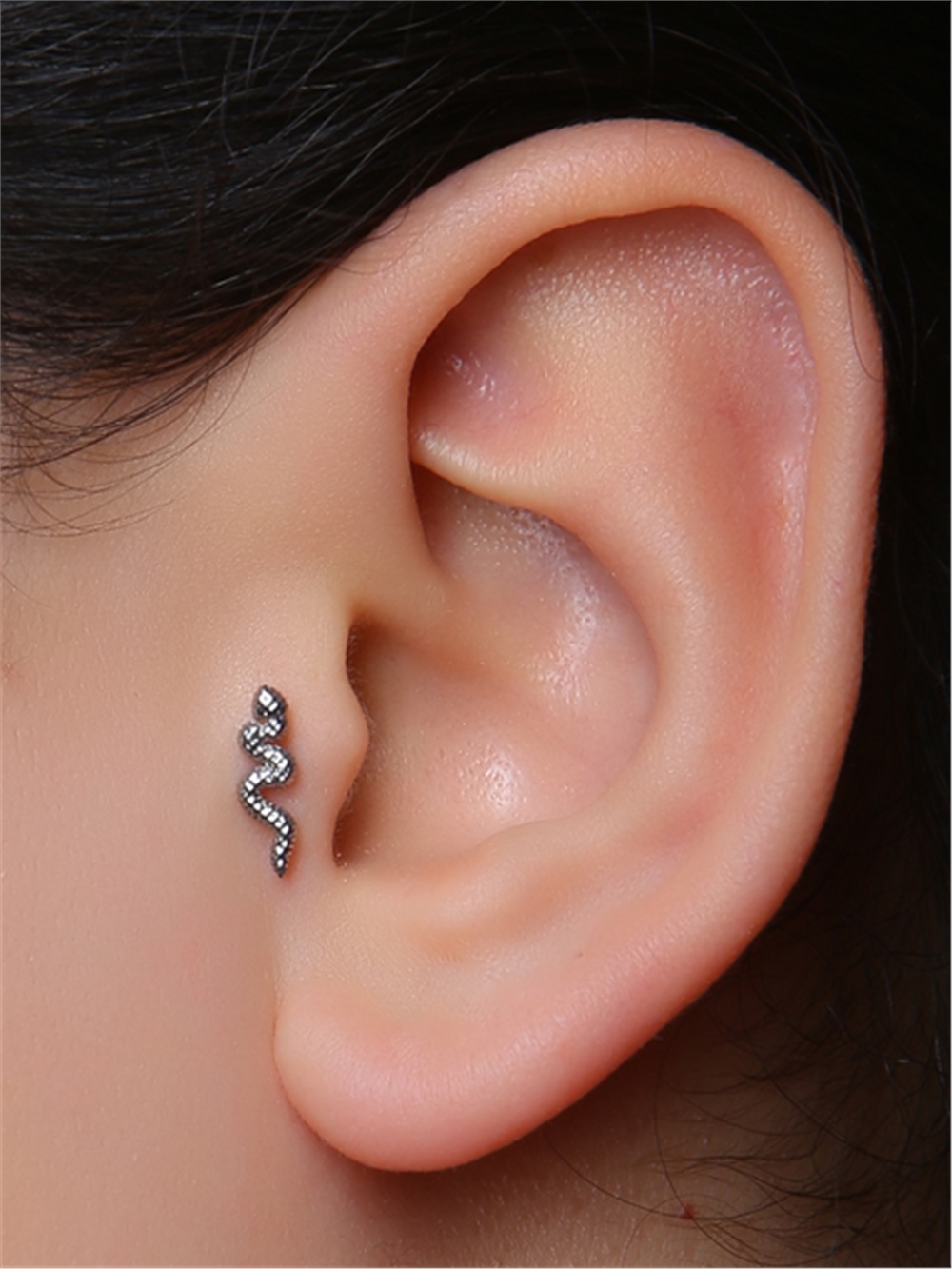 Yılan Model Silver Piercing