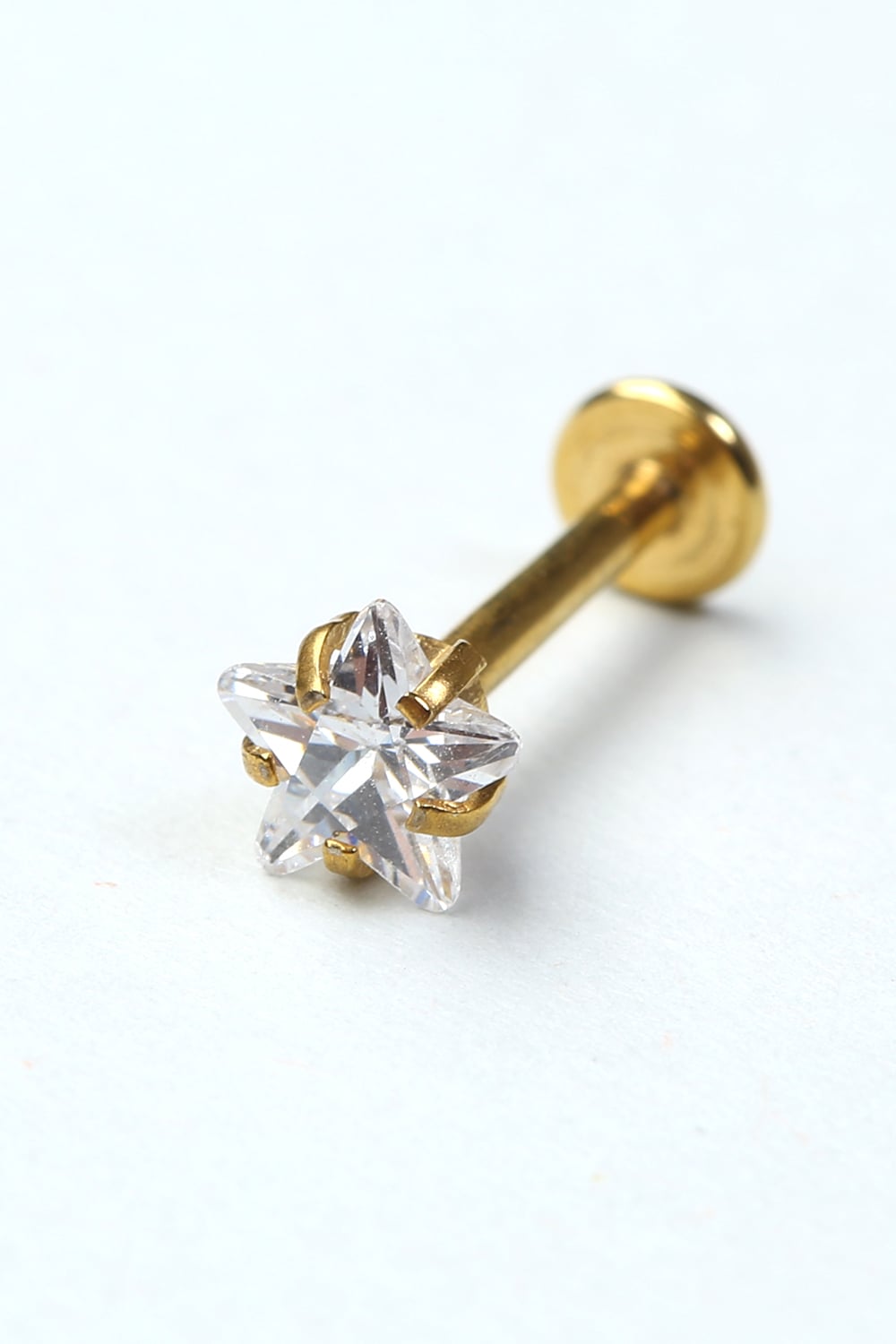 Yıldız Taş Labret Büyük Boy Gold Piercing