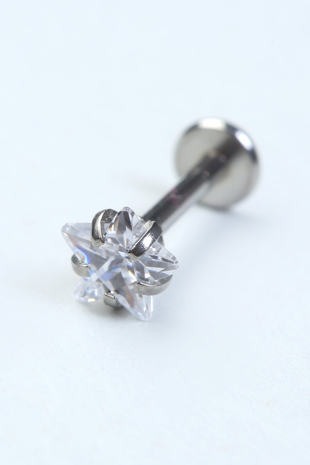 Yıldız Taş Labret Büyük Boy Silver Piercing