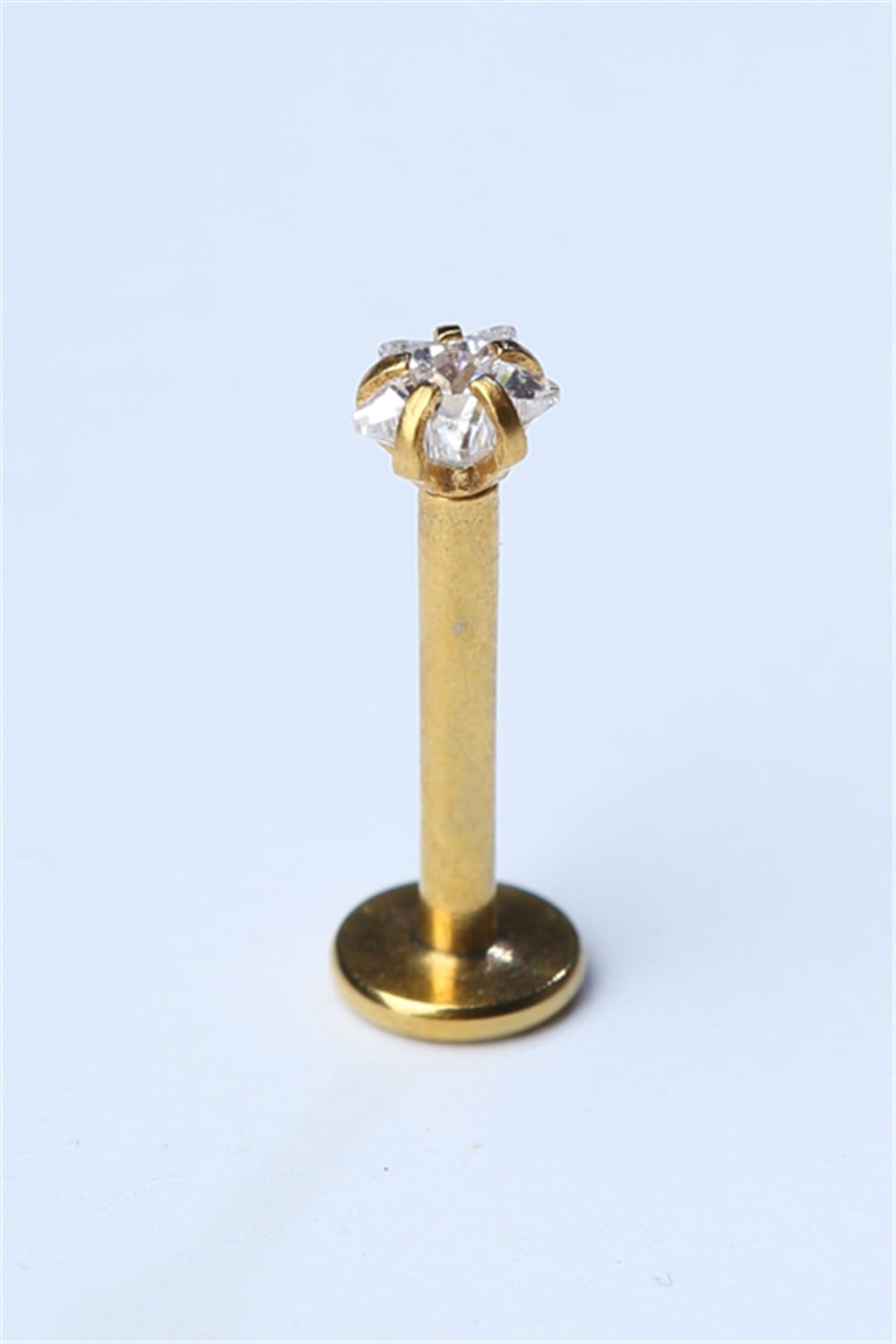 Yıldız Taş Labret Küçük Boy Gold Piercing