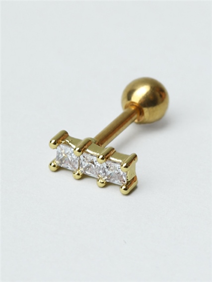 3 Kare Baget Gold Piercing 