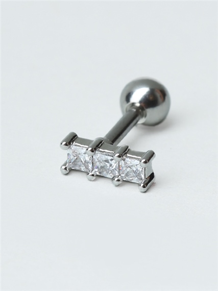 3 Kare Baget Silver Piercing 